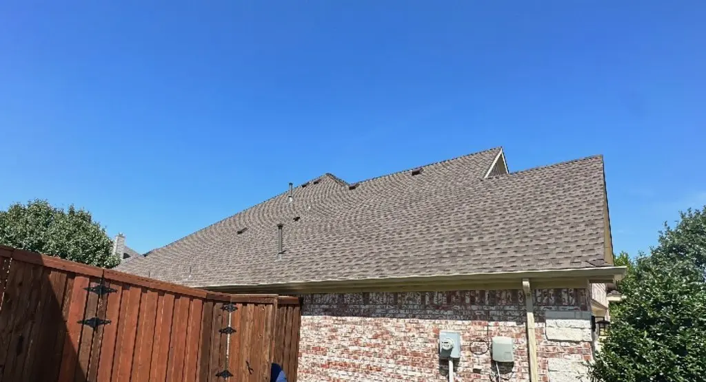 Completed roof replacement project in Rochester
